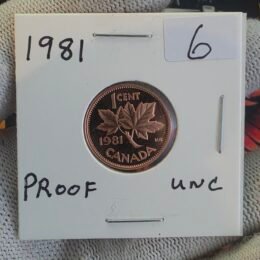 1981 Canada 1-Cent Maple Leaf Penny Proof-Like (PL) Coin
