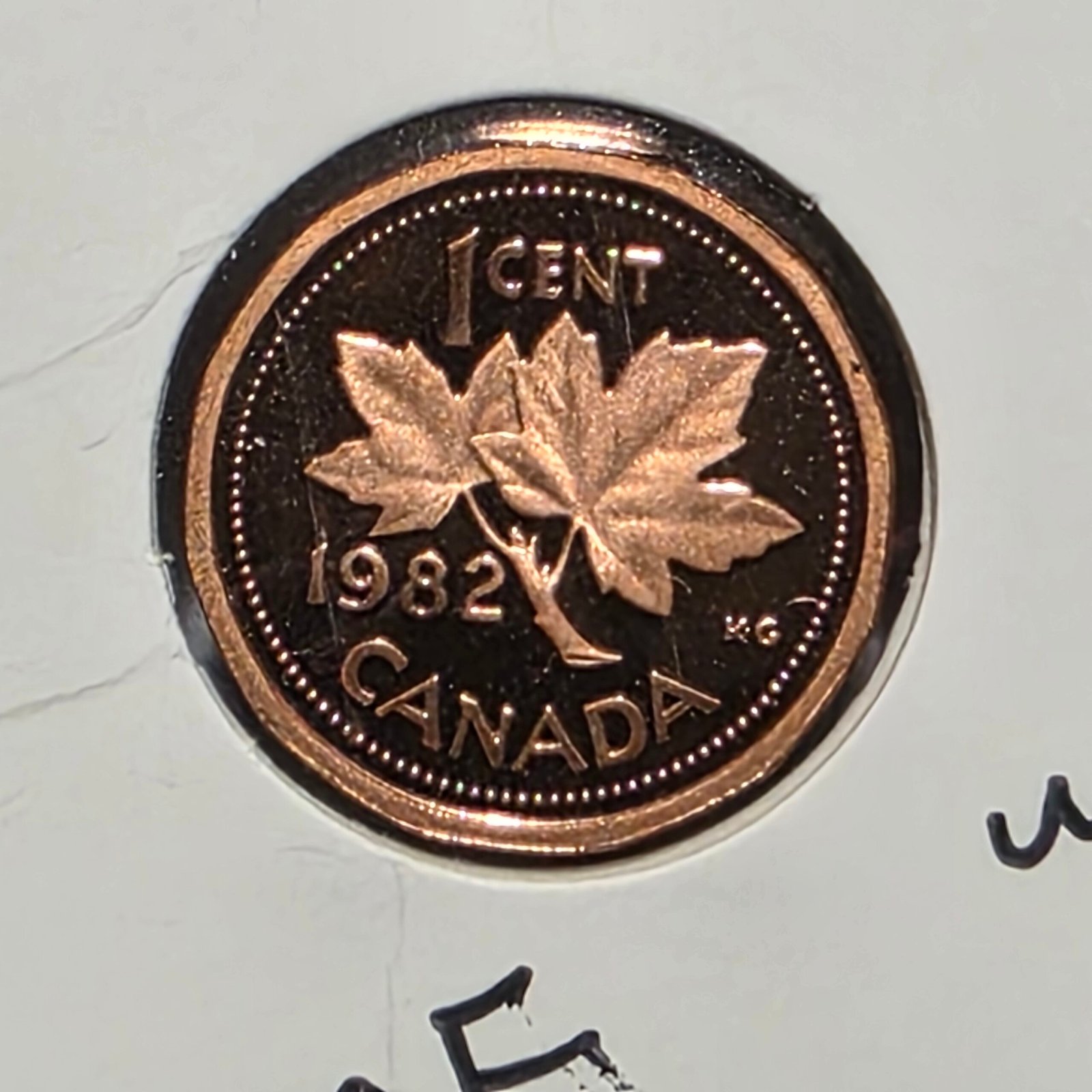 1982 Canada 1-Cent Maple Leaf Penny Proof-Like (PL) Coin - Image 4