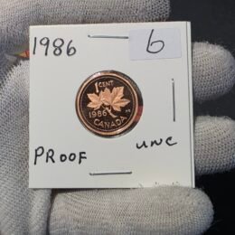 1986 Canada 1-Cent Maple Leaf Penny Proof-Like (PL) Coin