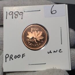 1989 Canada 1-Cent Maple Leaf Penny Proof-Like (PL) Coin