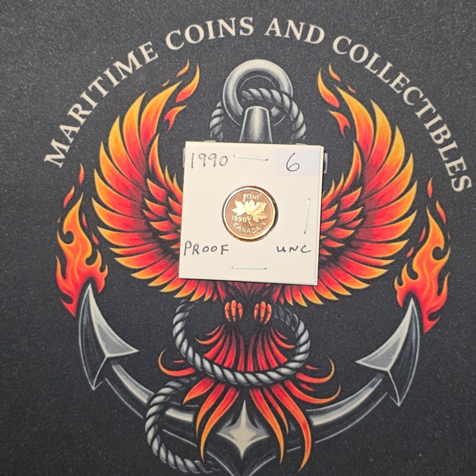 1990 Canada 1-Cent Maple Leaf Penny Proof-Like (PL) Coin - Image 6