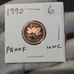 1990 Canada 1-Cent Maple Leaf Penny Proof-Like (PL) Coin