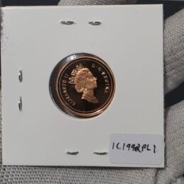 1992 Canada 1-Cent Maple Leaf Penny Proof-Like (PL) Coin