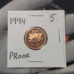 1994 Canada 1-Cent Maple Leaf Penny Proof-Like (PL) Coin