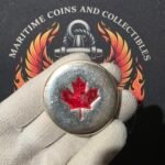 5 oz Silver RSSC "Rocky Shore Silver Co" Round with Red Maple