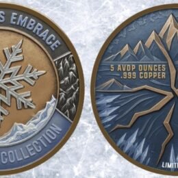 5 oz Copper Winters Embrace Round in Capsule