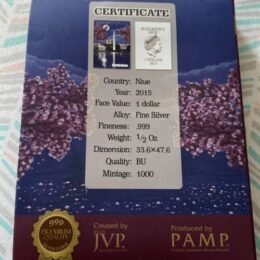 1/2 oz Silver Vintage Mini Poster – Washington D.C. – 2015 Niue $1