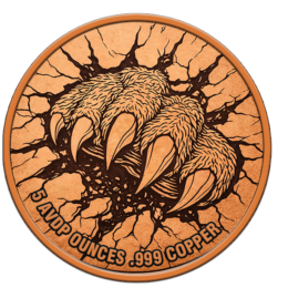 Rage of the Wild Colorized 5 oz Copper Round